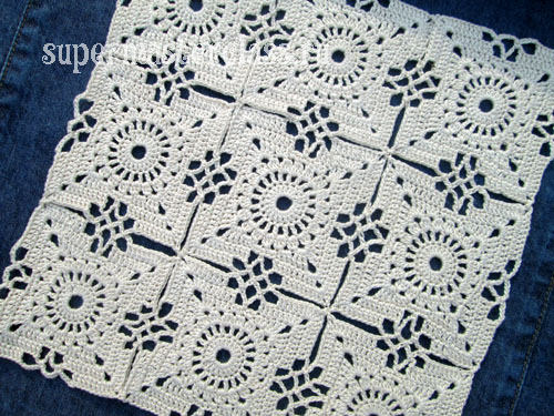 Crochet square napkin