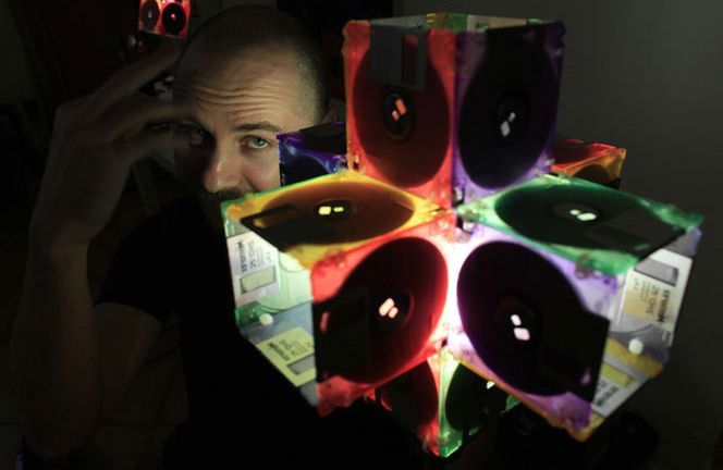 Lamps from floppy disks