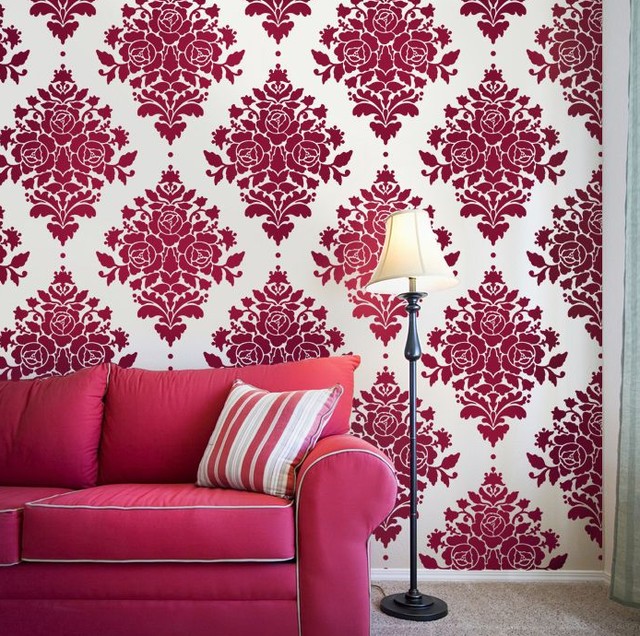 We decorate the interior with wallpaper with a pattern
