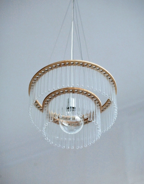 chandelier from tubes