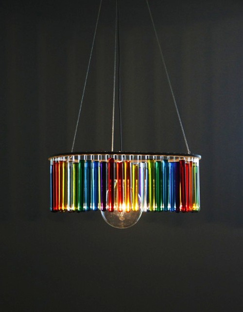 chandelier from tubes