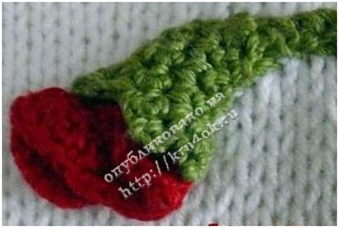The scheme of knitting of a poppy
