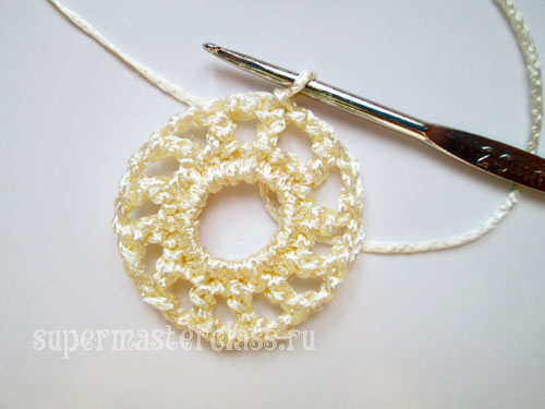 Crochet little round napkin