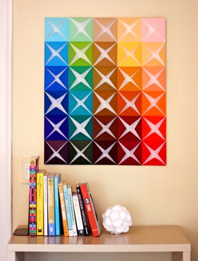 Майсторски клас оригами върху хартиена стена 01