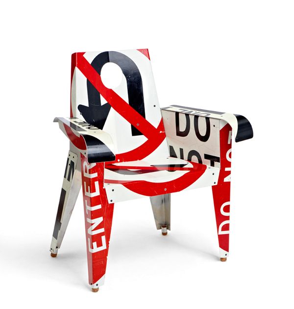 furniture from traffic signs Boris Bally