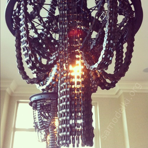 Severe metal chandeliers