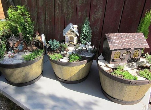 Miniature Gardens in Flower Pots