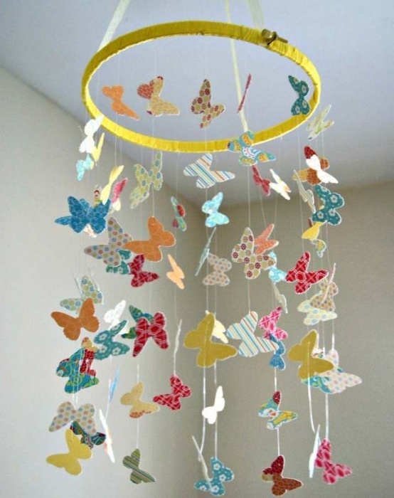 Mobile for children with butterflies