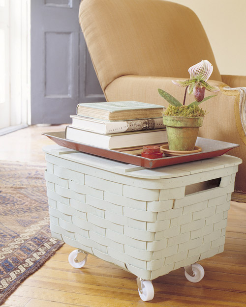 a coffee table with your own hands from the basket