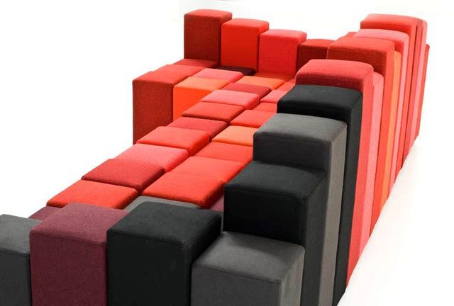 vícebarevný modulární sofa-transformátor Do-Lo-Rez