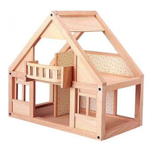 Wooden house for puppet theater