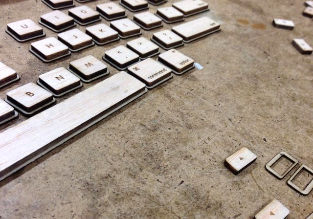Wooden keyboard with your own hands using a laser cutter