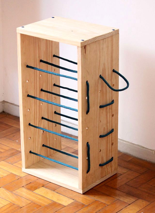bedside table with your own hands with wrestling shelves