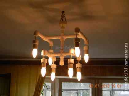 Chandelier in the style of the loft with his own hands