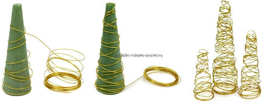 New Year's tree from improvised materials with their own hands. winter handmade items