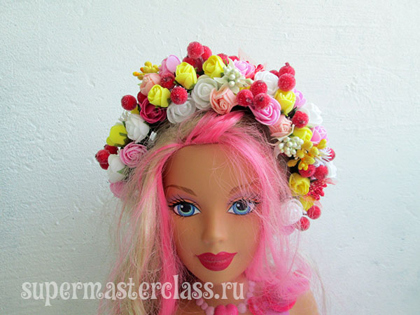 How to make a headband with flowers with your own hands