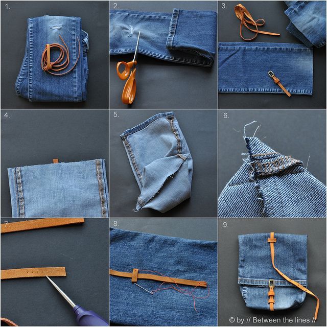 A bag of jeans with their own hands