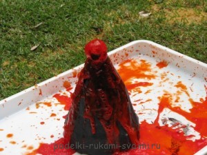 Experiments for children. How to make a volcano.