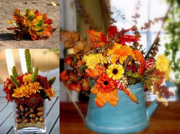 Nádherná řemesla z podzimní květiny a další přírodní materiály