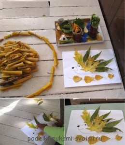Autumn crafts in kindergarten (1)