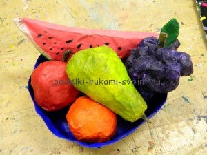 Autumn crafts from vegetables and fruits