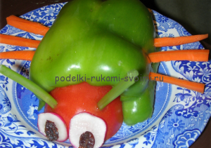 Herfst ambachten van groenten en fruit. Kinder ambachten in de kleuterschool