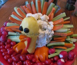 Autumn crafts from vegetables and fruits