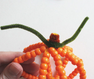 Autumn crafts in school + master class pumpkin from beads.
