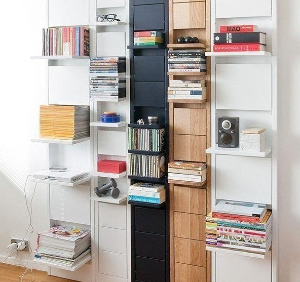 Folding shelves