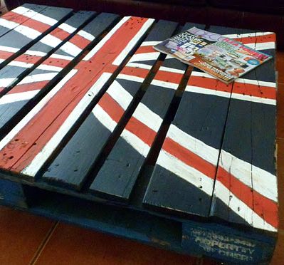 Union Jack coffee table from pallets