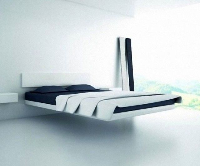 stoupající postel v minimalistickém stylu
