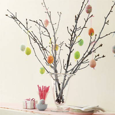 Easter tree can become the main component of the festive decor