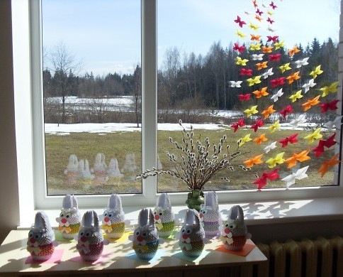 Easter window decoration