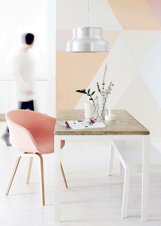 pastel colors in the interior
