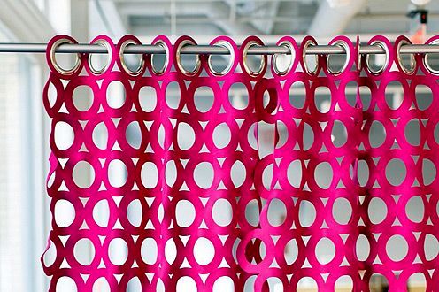 perforated curtains from felt