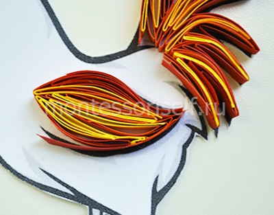 Rooster quilling with your own hands