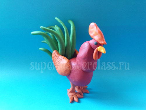 How to make a rooster out of clay
