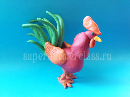 Plasticine rooster