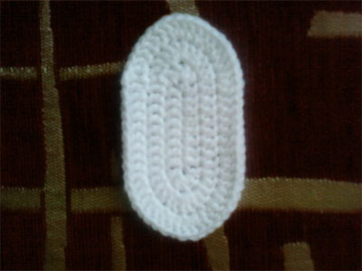 knitting scheme for soles