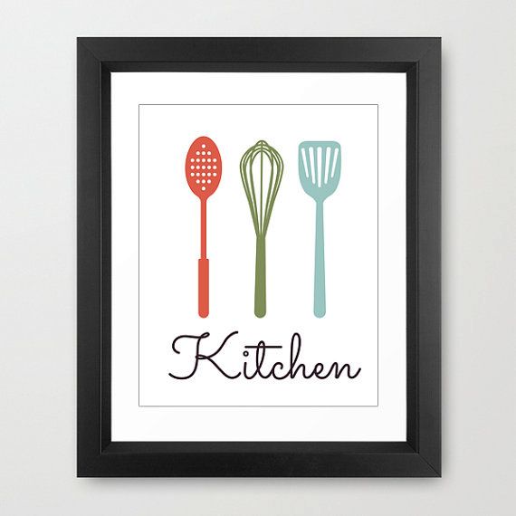 Poster in frame with cutlery