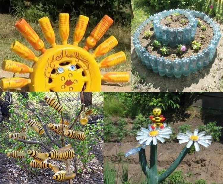 Unusual crafts for giving from plastic bottles