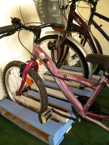 Bicycle storage trays