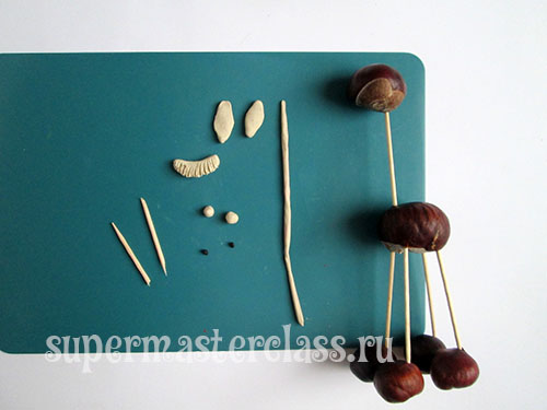 Craft deer from chestnuts for kindergarten: master class