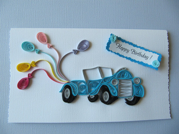 Crafts from quilling for children. Ideas, postcards, flowers 
