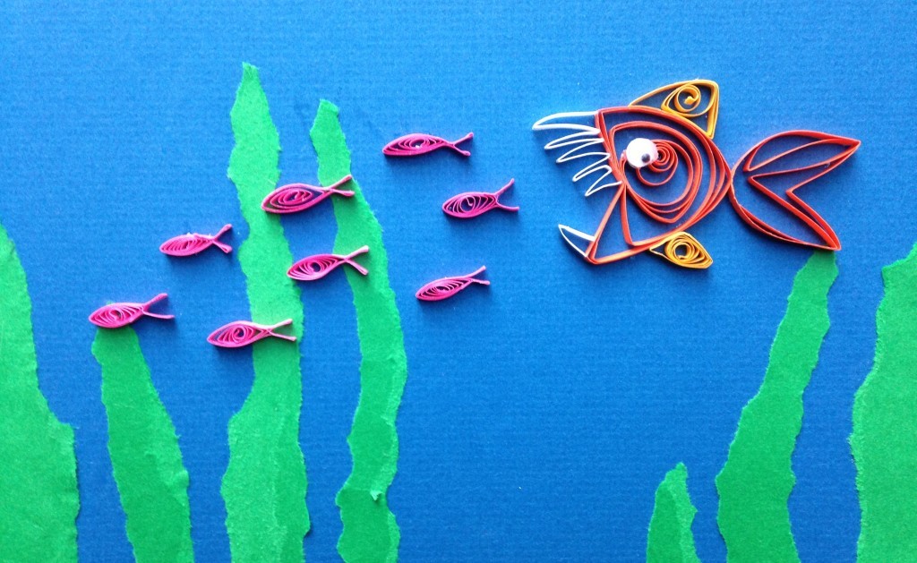 Crafts from quilling for children. Ideas, postcards, flowers.