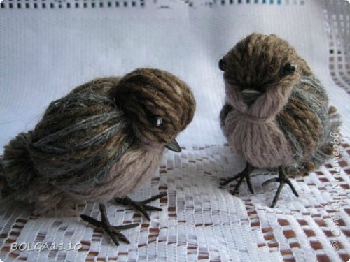 Занаяти от шишарки със собствени ръце - Птици
