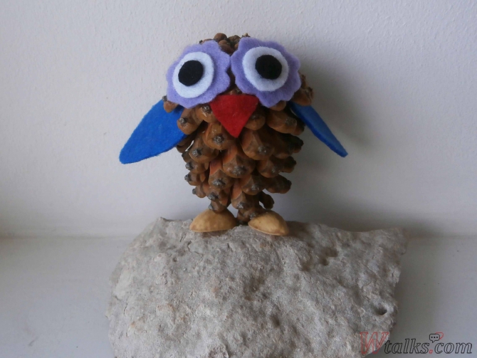 Crafts from cones with your own hands - Owl
