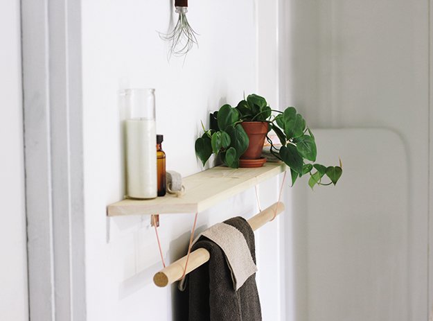 Shelf with towel holder