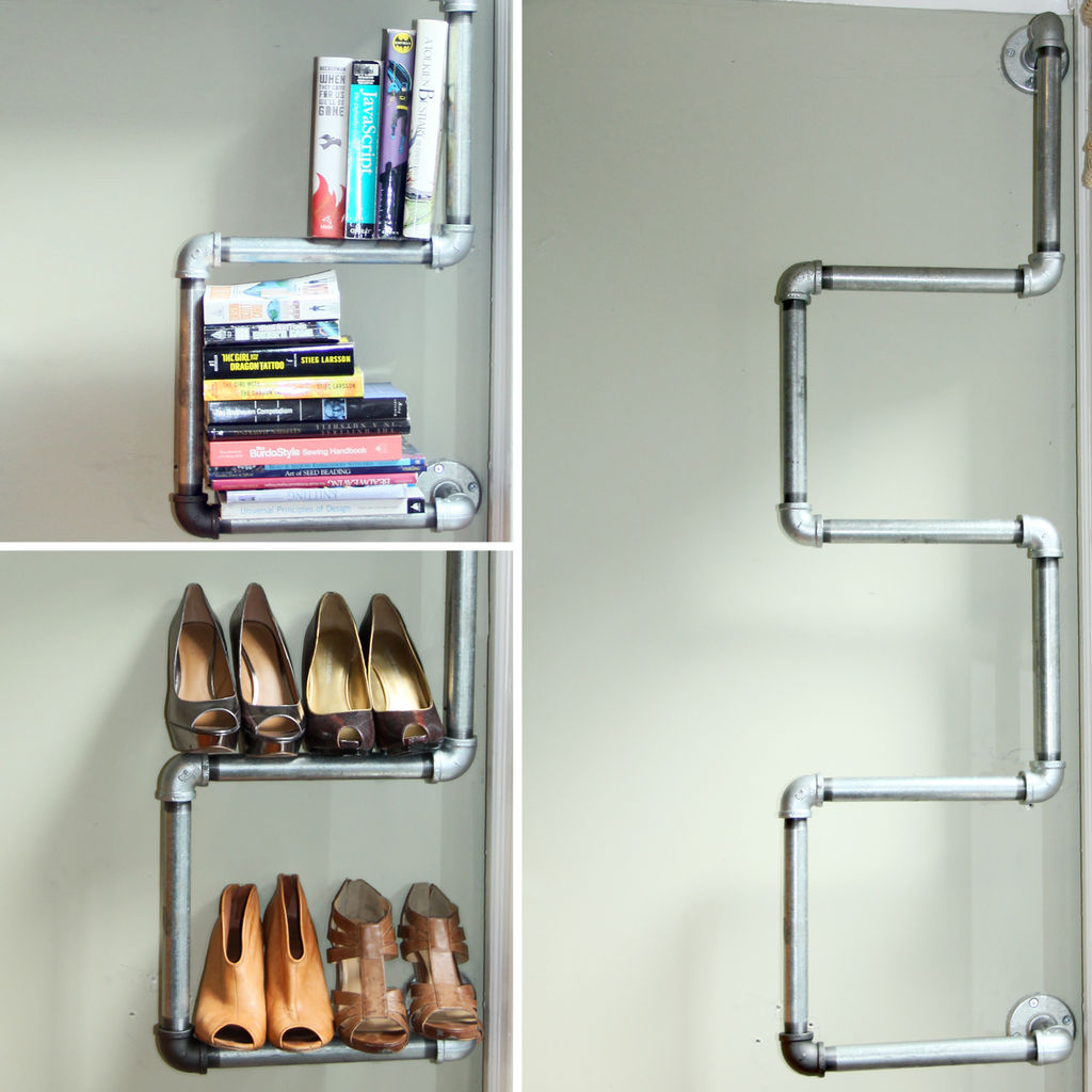 Shelves of metal pipes with their own hands