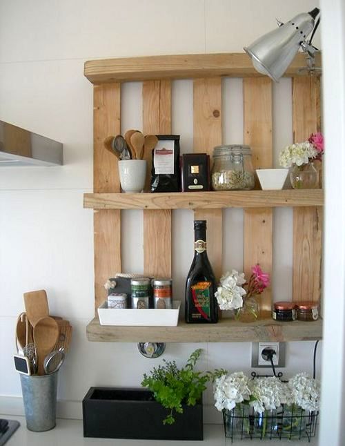 kitchen shelves from pallets